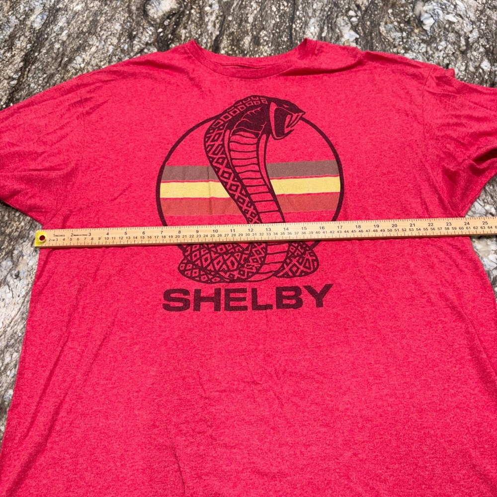 Graphic Shelby Cobra Logo Retro Car T Shirt Mens 2XL Red Shelby - Picture 3 of 6
